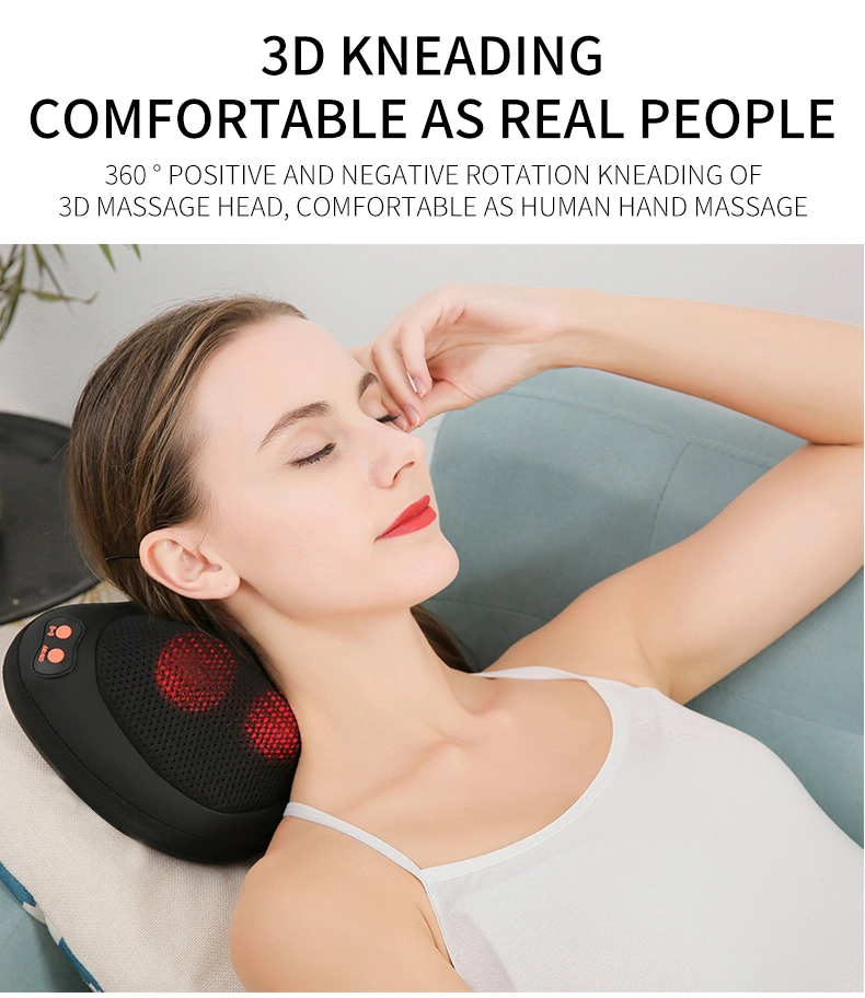 Car Home Use Deep Shiatsu Kneading Cervical Massage Pillow Full Body Neck Shoulder Leg Foot Massage Pillow for Stress Relax