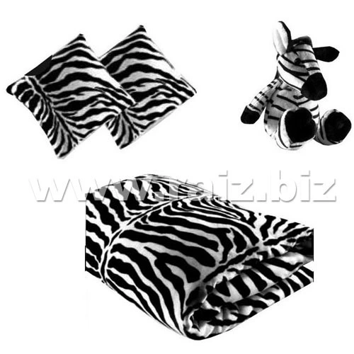 Zebra Plush Toy Blanket and Cushion Baby Gift Christmas Gift