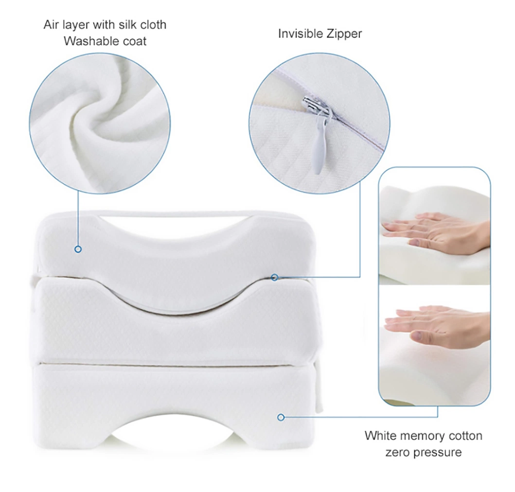 Health Sleep Releasing Foldable Memory Foam Leg Knee Pillow for Sleeping Pain Relief Leg