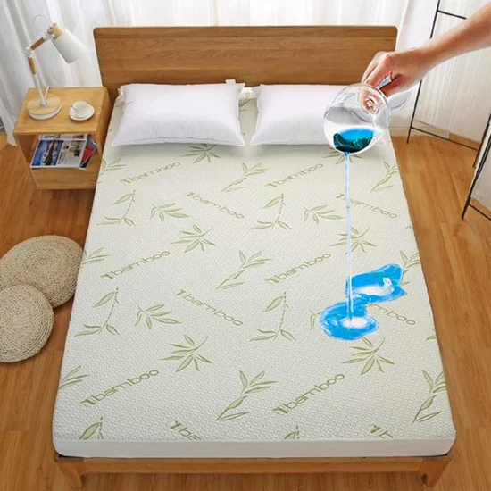 Protecteur de matelas de luxe lavable en Machine, surmatelas imperméable en mousse à mémoire de forme pour hôtel